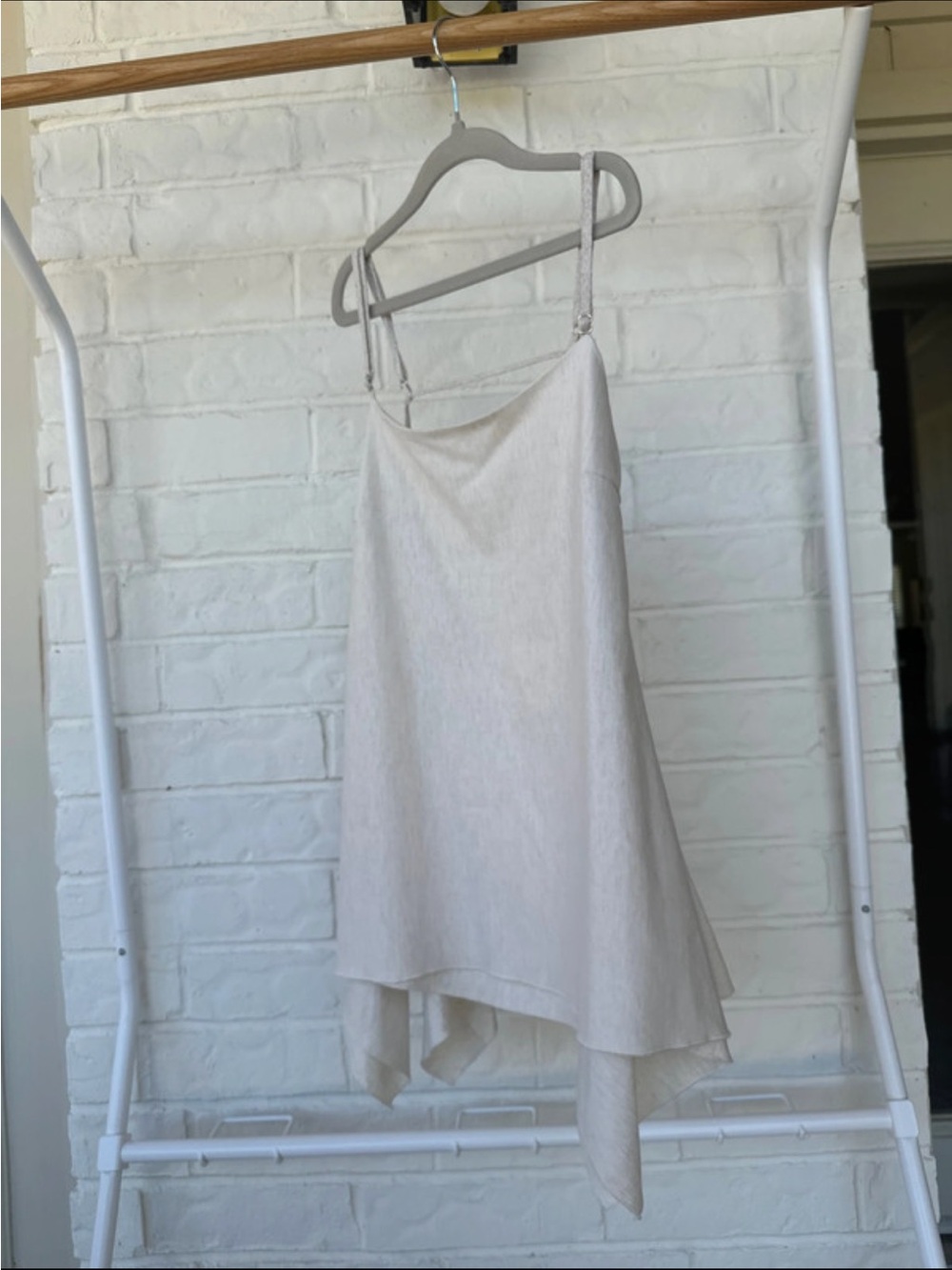 Zara Linen Blouse Top, Oatmeal Cream Linen Blouse, never worn, size small